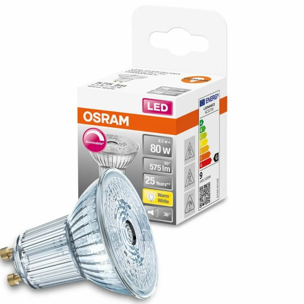 Osram LED Reflektor Super Star PAR16 80 GU10 8,3W WarmweiĆ, Dimmbar, Klar ā Bild 5