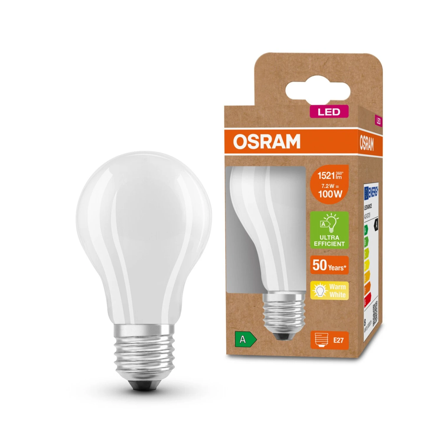 OSRAM LED-Lampe E27 A60 7,2W 1.521lm 3.000K Matt – Bild 3