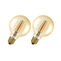 OSRAM 1906 E27 6,5W LED G95 824 Gold Dim 2er