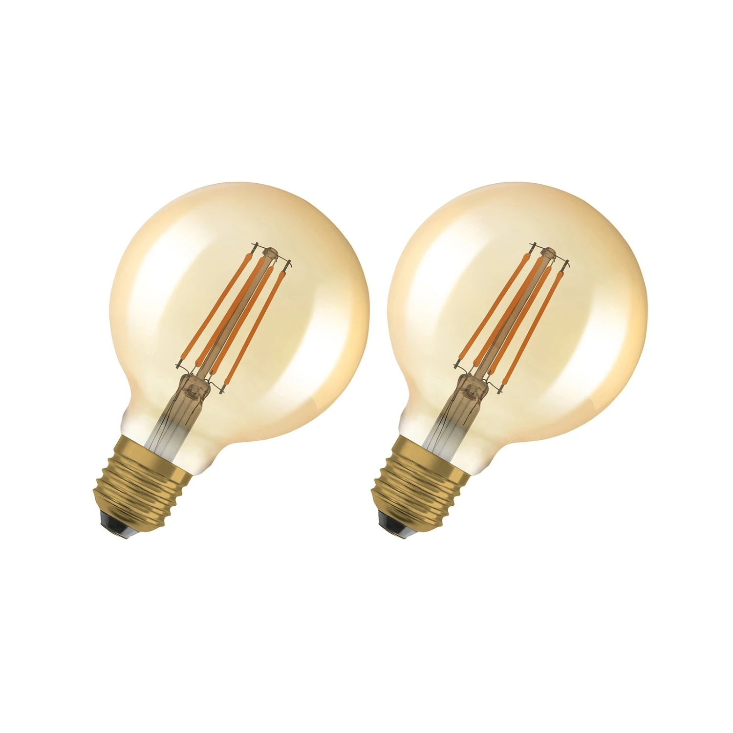 OSRAM 1906 E27 6,5W LED G95 824 Gold Dim 2er