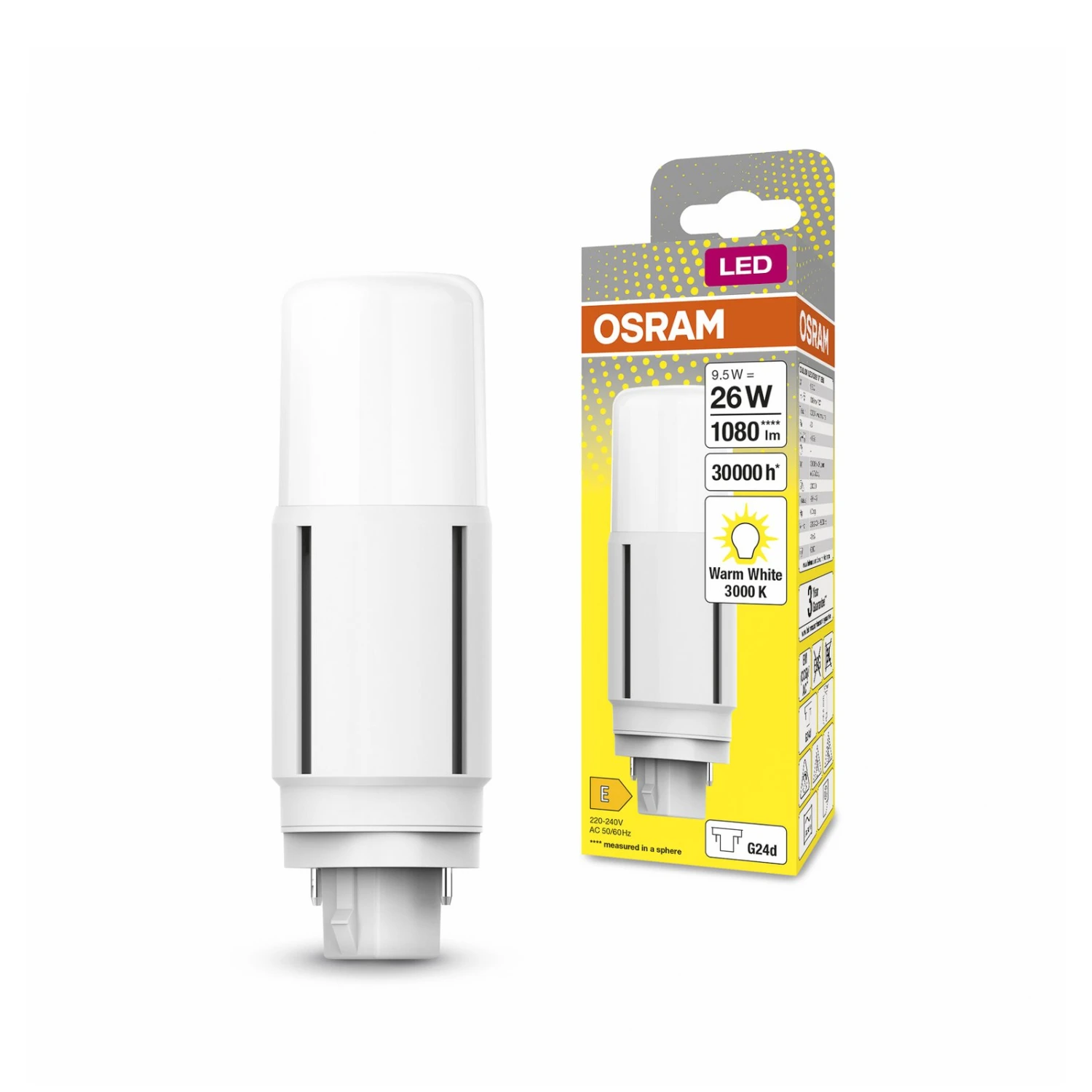 OSRAM Dulux LED-Lampe G24d D26 VT EM/AC 9,5W 830 – Bild 2