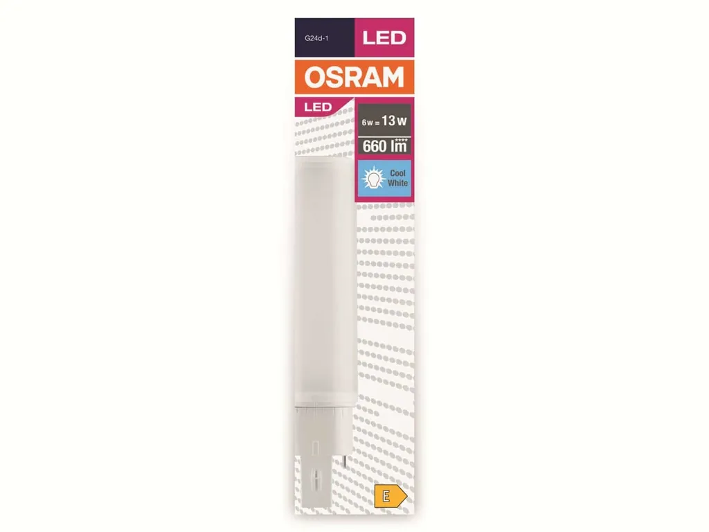 Osram LED Leuchtmittel Dulux D EM & AC 6W/840 G24d-1 2P 660lm Neutralweiß 4000K – Bild 4