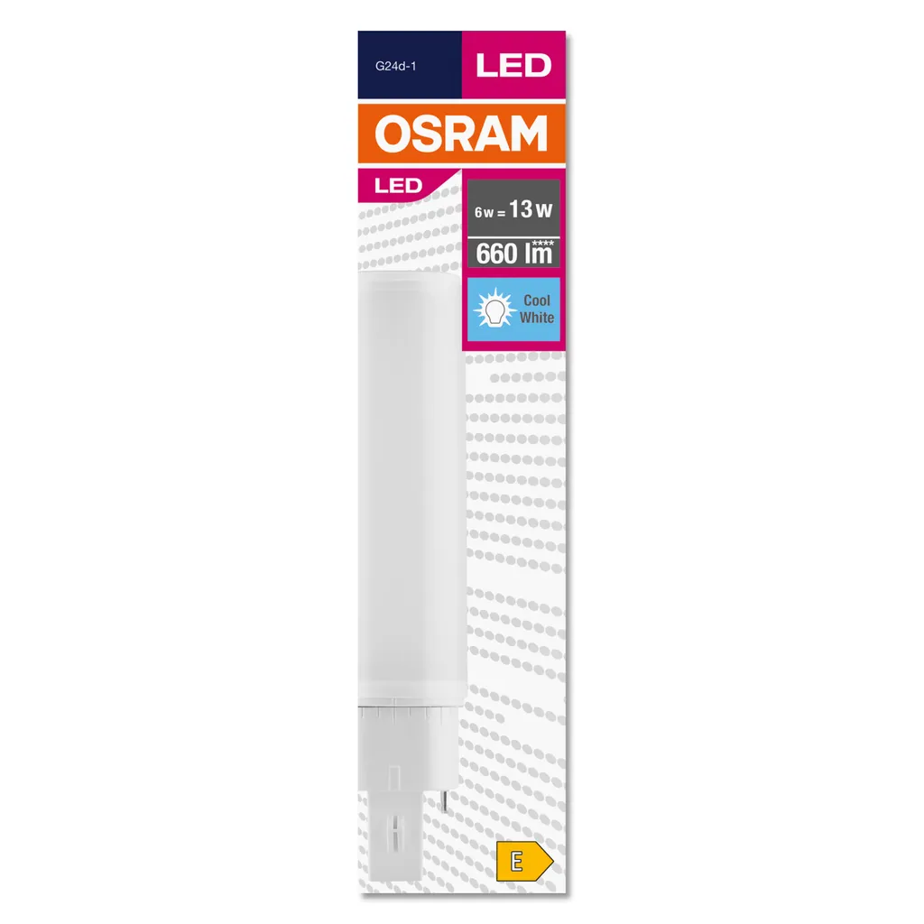 Osram LED Leuchtmittel Dulux D EM & AC 6W/840 G24d-1 2P 660lm Neutralweiß 4000K – Bild 5