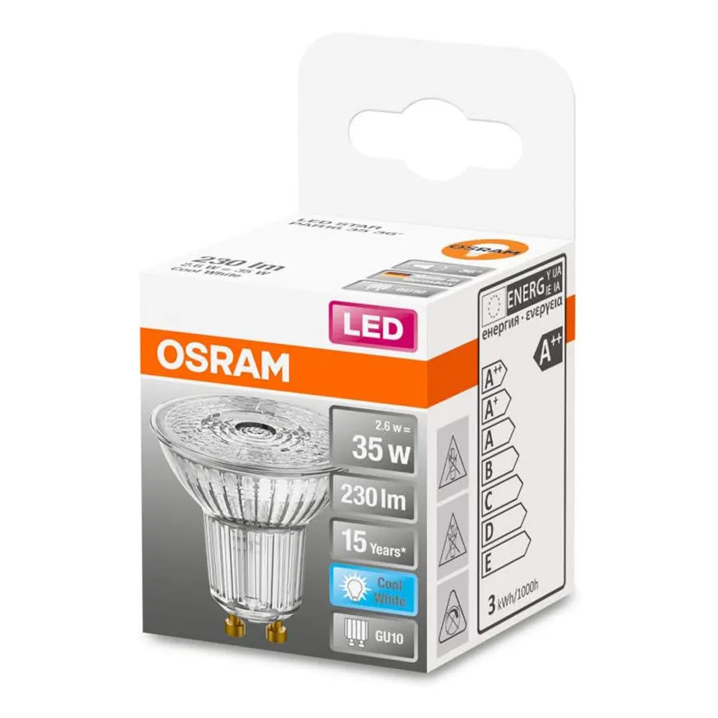 Osram LED Reflektor Star PAR16 GU10 2,6W Neutralweiß, Klar – Bild 4