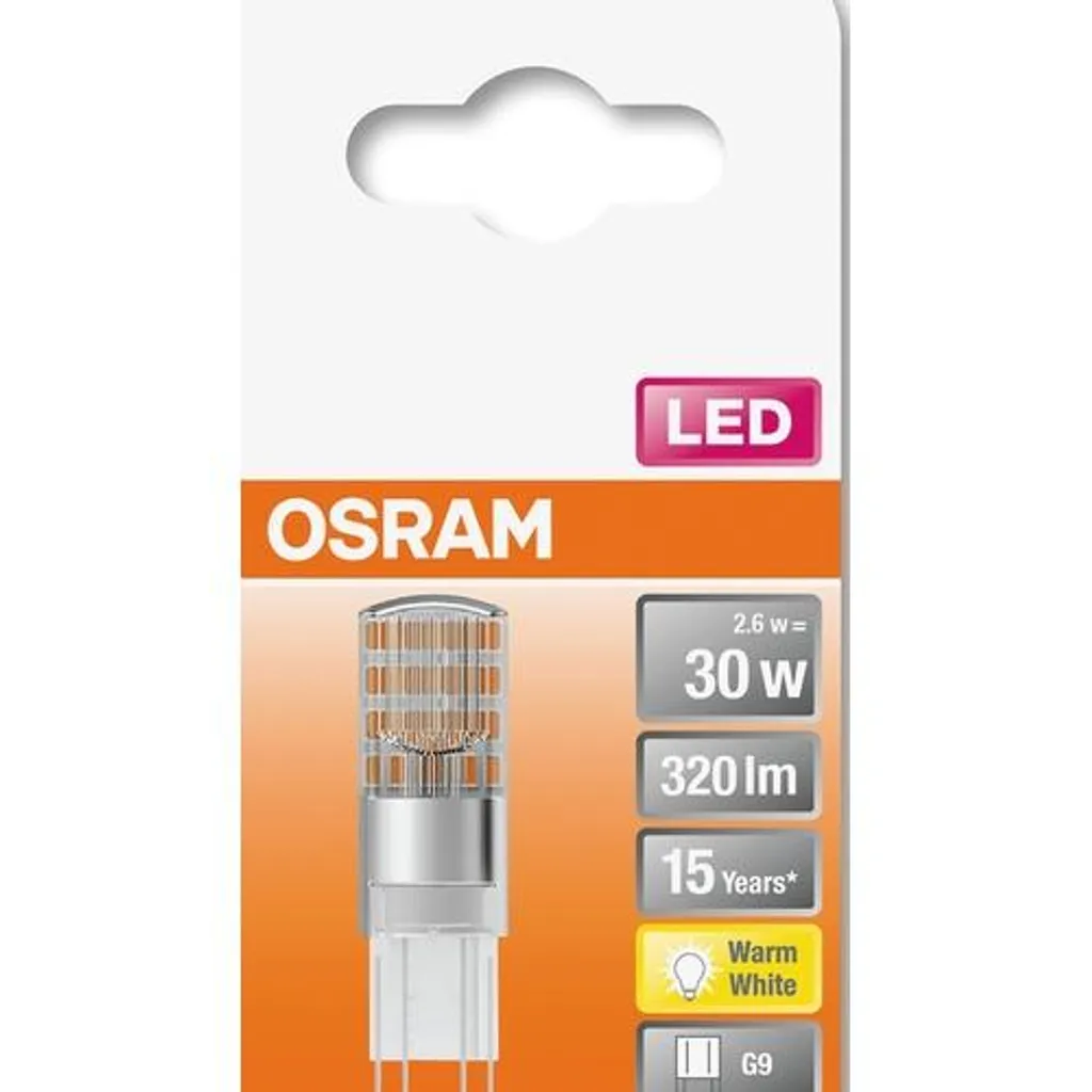 Osram LED Leuchtmittel Stiftsockel Star 2,6W = 30W G9 Klar 320lm FS Warmweiß 2700K – Bild 16
