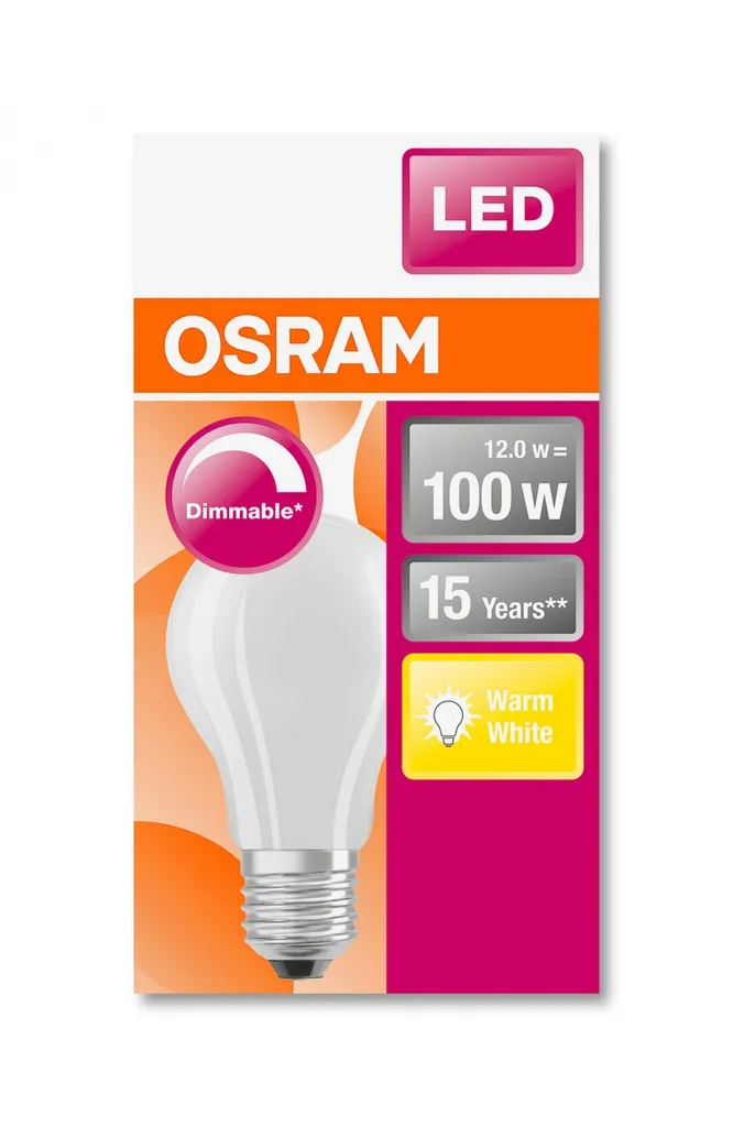 Osram LED Leuchtmittel Superstar Classic A E27 12 W Dimmbar Weiß Matt – Bild 12