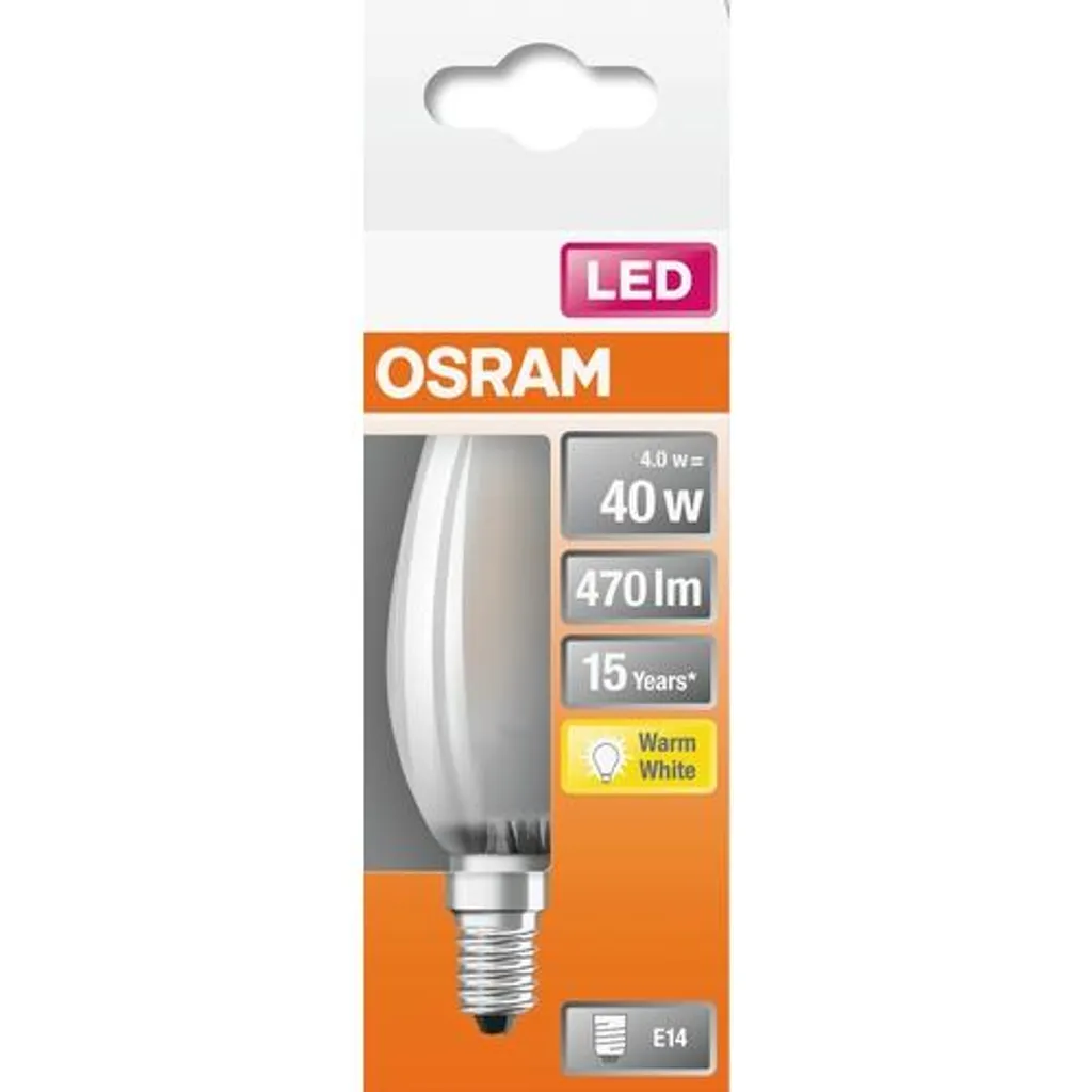Osram LED Leuchtmittel Retrofit CLB 40 E14 4W Warmweiß, Weiß Matt – Bild 11