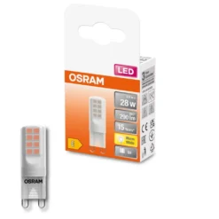 OSRAM Star PIN LED-Lampe Für G9-Sockel, Matte Optik ,Warmweiß (2700K), 290 Lumen, Ersatz Für Herkömmliche 28W-Leuchtmittel, Nicht Dimmbar, 1-er Pack
