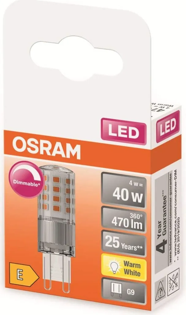 Osram LED Stiftsockellampe Superstar G9 4,4W Warmweiß, Dimmbar, Klar – Bild 4