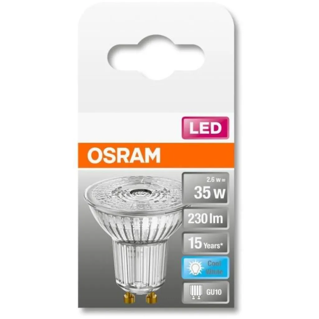 Osram LED Reflektor Star PAR16 GU10 2,6W Neutralweiß, Klar – Bild 3
