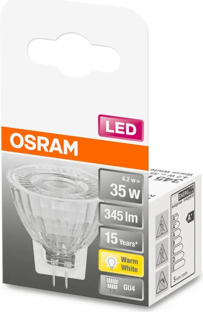 Osram LED Reflektor Star MR11 12V 35 GU4 4,2W Warmweiß, Klar – Bild 2
