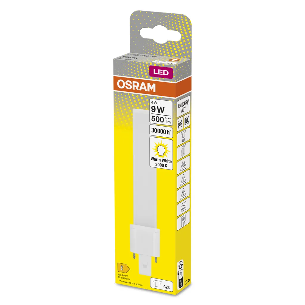 Osram LED Röhre Ersatz Dulux S9 G23 4,5W Warmweiß, Weiß Matt – Bild 4