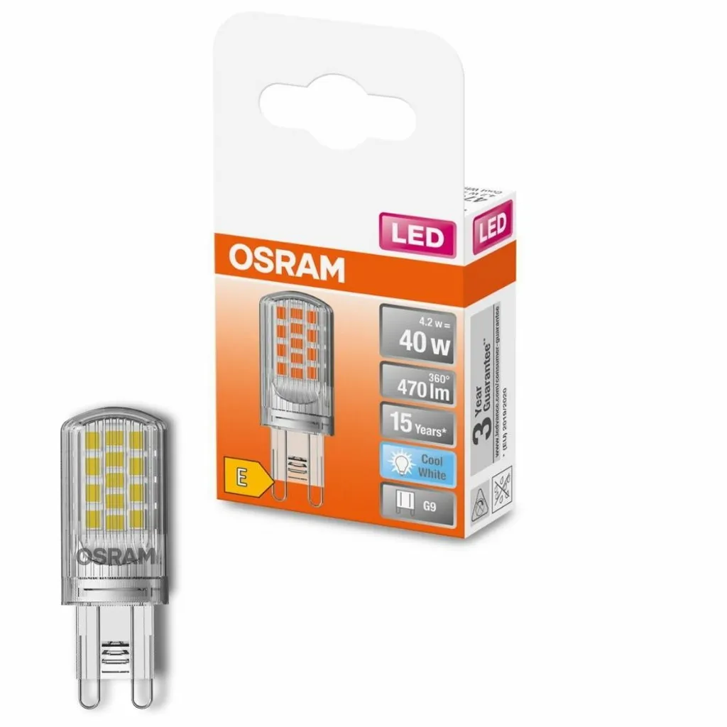 Osram LED Stiftsockellampe G9 3,8W Neutralweiß, Klar – Bild 3