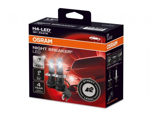 OSRAM LED H4 Night Breaker Abblendlicht + Fernlicht Straßenzulassung 64193DWNB – Bild 5