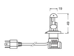 OSRAM LED H4 Night Breaker Motorrad Abblendlicht Straßenzulassung 64193DWNB-1HFB