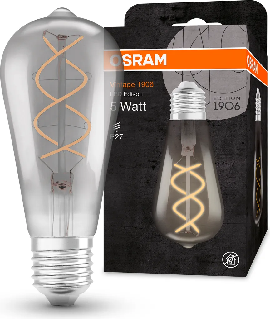 Osram LED Leuchtmittel Vintage 1906 Clas ST E27 5W WarmweiĆ, Rauch Klar ā Bild 9