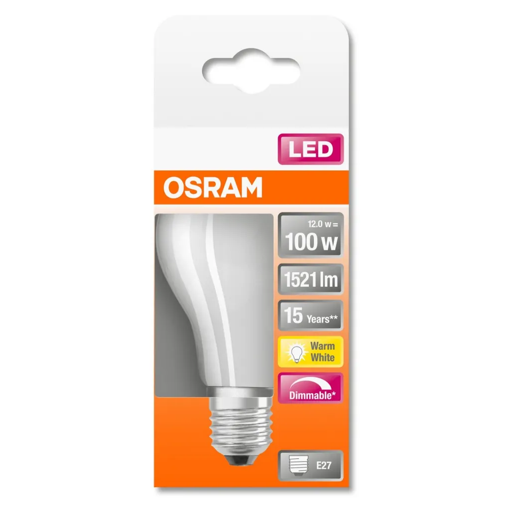 Osram LED Leuchtmittel Superstar Classic A E27 12 W Dimmbar Weiß Matt – Bild 11