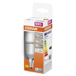 OSRAM LED STAR STICK Lampe Matt (ex 75W) 10W / 6500K Kaltweiß E14