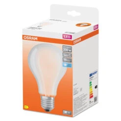 OSRAM LED-Lampe | Sockel: E27 | Kaltweiß | 4000 K | 24 W | Ersatz Für 200-W-Glühbirne | Matt | LED STAR CLASSIC A