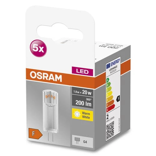 OSRAM LED BASE PIN G4 12 V LED-Lampe CL20 Non-dimmable 1.8W – Bild 3