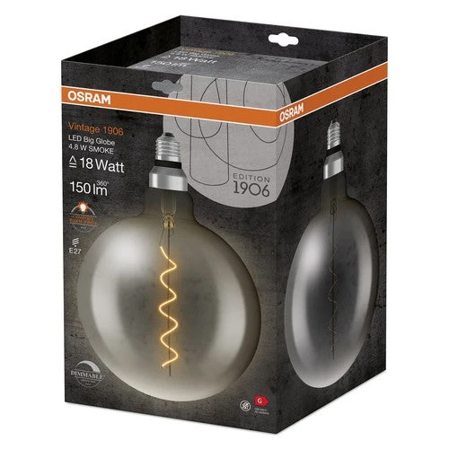 OSRAM Vintage 1906 LED-Lampe, Smoke-Tönung, 4,8W, 150lm, E27 – Bild 3