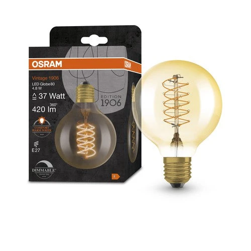 OSRAM Vintage 1906 LED-Lampe, Gold-Tönung, 4,8W, 420lm, E27