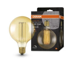 OSRAM Vintage 1906 LED-Lampe, Gold-Tönung, 8,8W, 806lm, E27