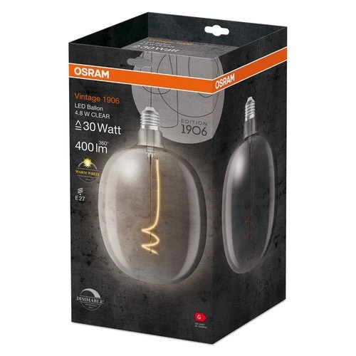 OSRAM Vintage 1906 LED-Lampe, Weißglas, 4,8W, 400lm, E27 – Bild 3