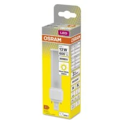 OSRAM DULUX D LED EM & AC MAINS LED-Röhre 14,8cm (ex 13W) 6W / 3000K Warmweiß G24d-1