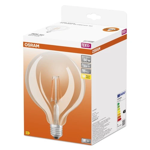 OSRAM LED Retrofit Classic Globe LED Lampe (ex 60W) 6,5W / 2700K E27 – Bild 3