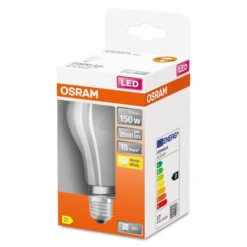 OSRAM LED Retrofit Classic A LED Lampe Matt (ex 150W) 16W / 2700K Warmweiß E27