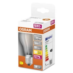 OSRAM LED Retrofit Classic A LED Lampe Matt Dimmbar (ex 75W) 9W / 2700K Warmweiß E27