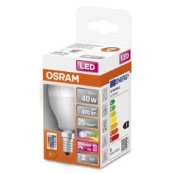 OSRAM LED Retrofit RGBW Mehrfarbig LED Lampe Mit Fernbedienung (ex 40W) 5,5W / 2700K Warmweiß, E14