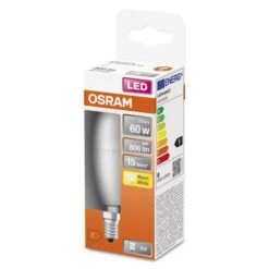 OSRAM LED Star LED Lampe Kerzenform Matt (ex 60W) 7,5W / 2700K Warmweiß E14