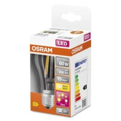 OSRAM LED THREE STEP Dimmbar Classic A LED Lampe (ex 60W) 7W / 2700K Warmweiß E27