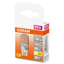 OSRAM LED Stecksockellampe LED Lampe (ex 40W) 3,8W / 2700K Warmweiß PIN G9