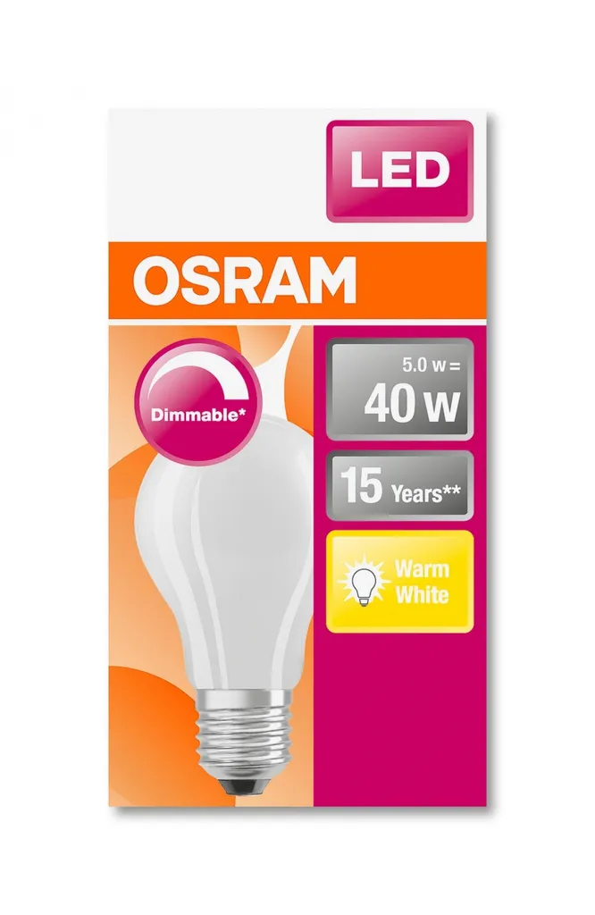 Osram LED Filament Leuchtmittel Birnenform Superstar 5W = 40W E27 Matt Warmweiß 2700K DIMMBAR – Bild 14