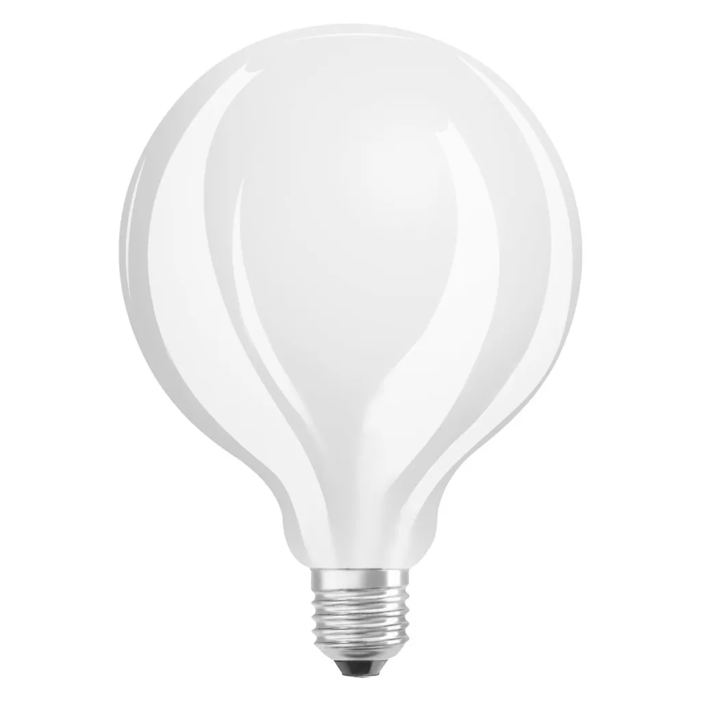 Osram LED Leuchtmittel Globe 95 E27 12W Warmweiß, Dimmbar, Weiß-matt