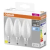 OSRAM Star Filament-Lampe Für E14-Sockel, Mattes Glas ,Kaltweiß (4000K), 806 Lumen, Ersatz Für Herkömmliche 60W-Leuchtmittel, Nicht Dimmbar, 3-er Pack
