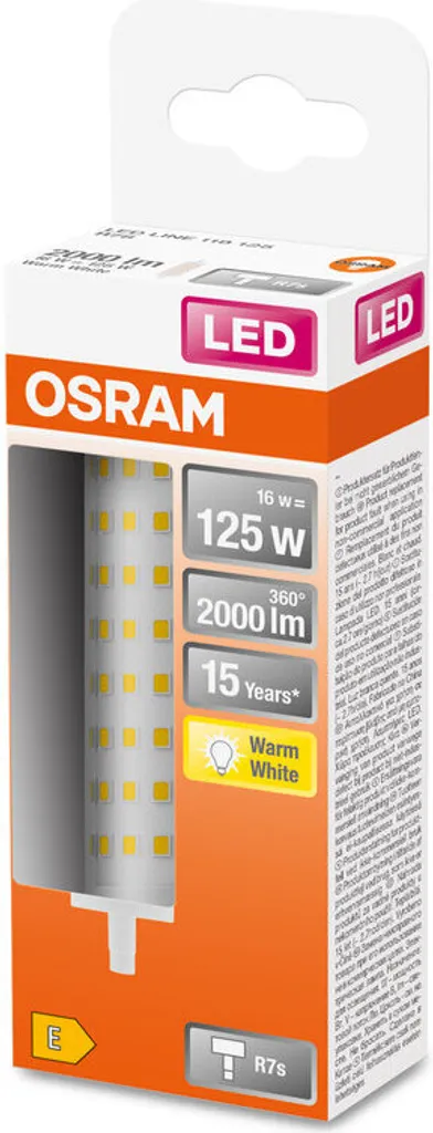 Osram LED Leuchtmittel Line 125 118CM R7s 15W Warmweiß, Klar – Bild 2
