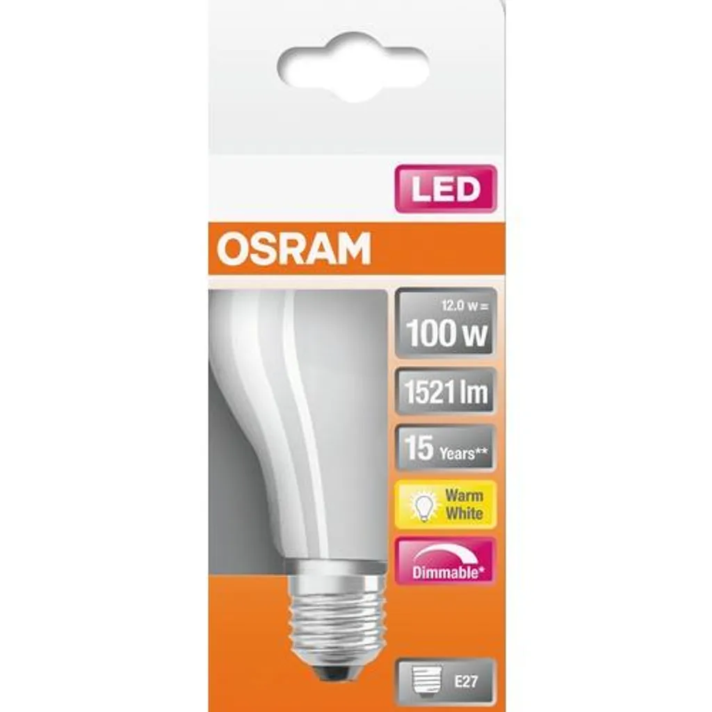 Osram LED Leuchtmittel Superstar Classic A E27 12 W Dimmbar Weiß Matt – Bild 9