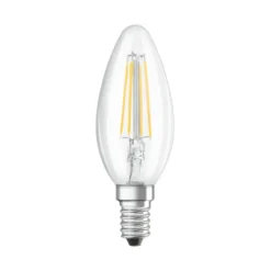 Osram LED Leuchtmittel Classic B40 E14 5W Warmweiß, Dimmbar, Klar