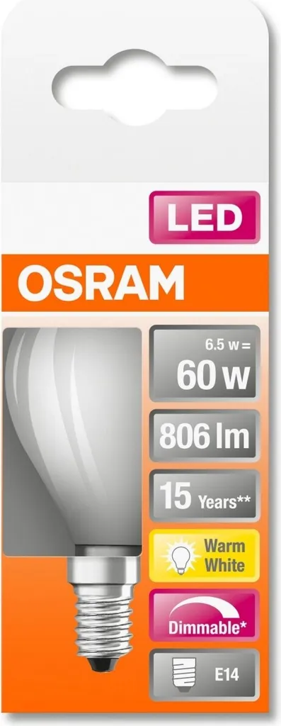 Osram LED Leuchtmittel Super Star Classic P60 E14 6,5 W Dimmbar Matt – Bild 8