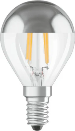 Osram LED Spiegelkopflampe Silber E14 4W Warmweiß, Klar