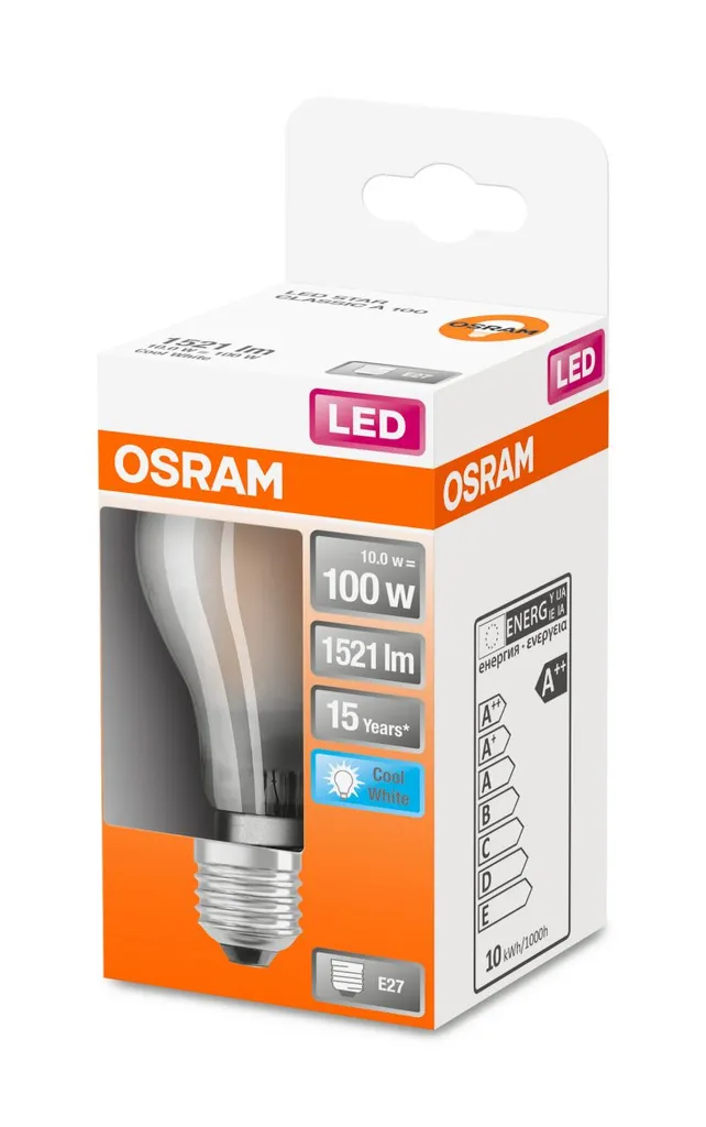 Osram LED Leuchtmittel Retrofit Cla 100 E27 11W Neutralweiß, Weiß Matt – Bild 4