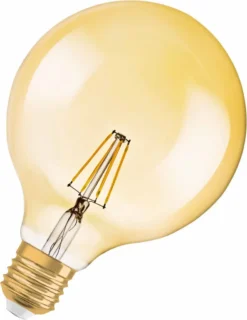 Osram LED Globelampe Vintage 1906 Globe 125 E27 7W Warmweiß, Amber