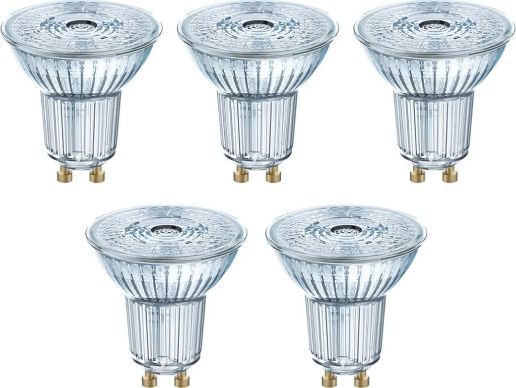 OSRAM LED BASE PAR16 50, Reflektor LED-Lampen Aus Glas Für GU10 Sockel, Kaltweiß (4000K), Ersatz Für Herkömmliche 50W-Spotlampen, 5er-Box – Bild 7
