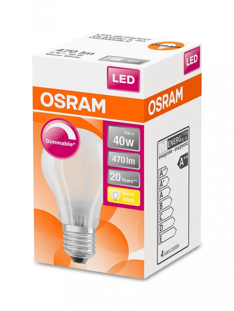 Osram LED Filament Leuchtmittel Birnenform Superstar 5W = 40W E27 Matt Warmweiß 2700K DIMMBAR – Bild 13